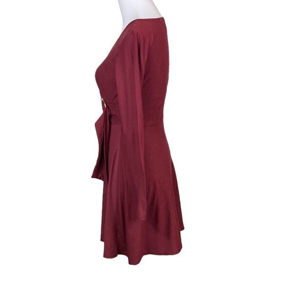 Planet Gold Long Sleeve Fit And Flare Dress, Size S - Picture 2 of 6